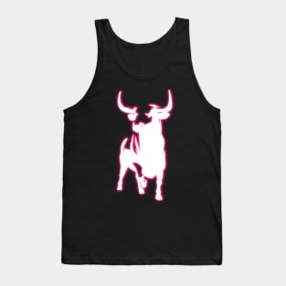 Pink Neon Sign Bull TORO Tank Top